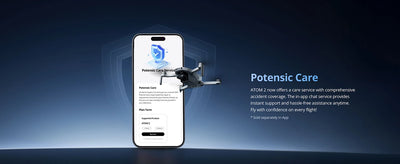 Potensic C0 ATOM 2 Drone with PTD 1 Remote Control 4K Video, 8K Photo Camera 10KM 2.7K Vertical Shoot, AI Night Shoting AI Track - Smarsty