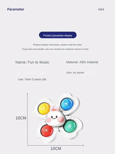 Baby Sucker Spinning Toys Children Bath Montessori Education Rotating 3 Years Bathroom Toys for Toddler Infant Toys for Baby - Smarsty