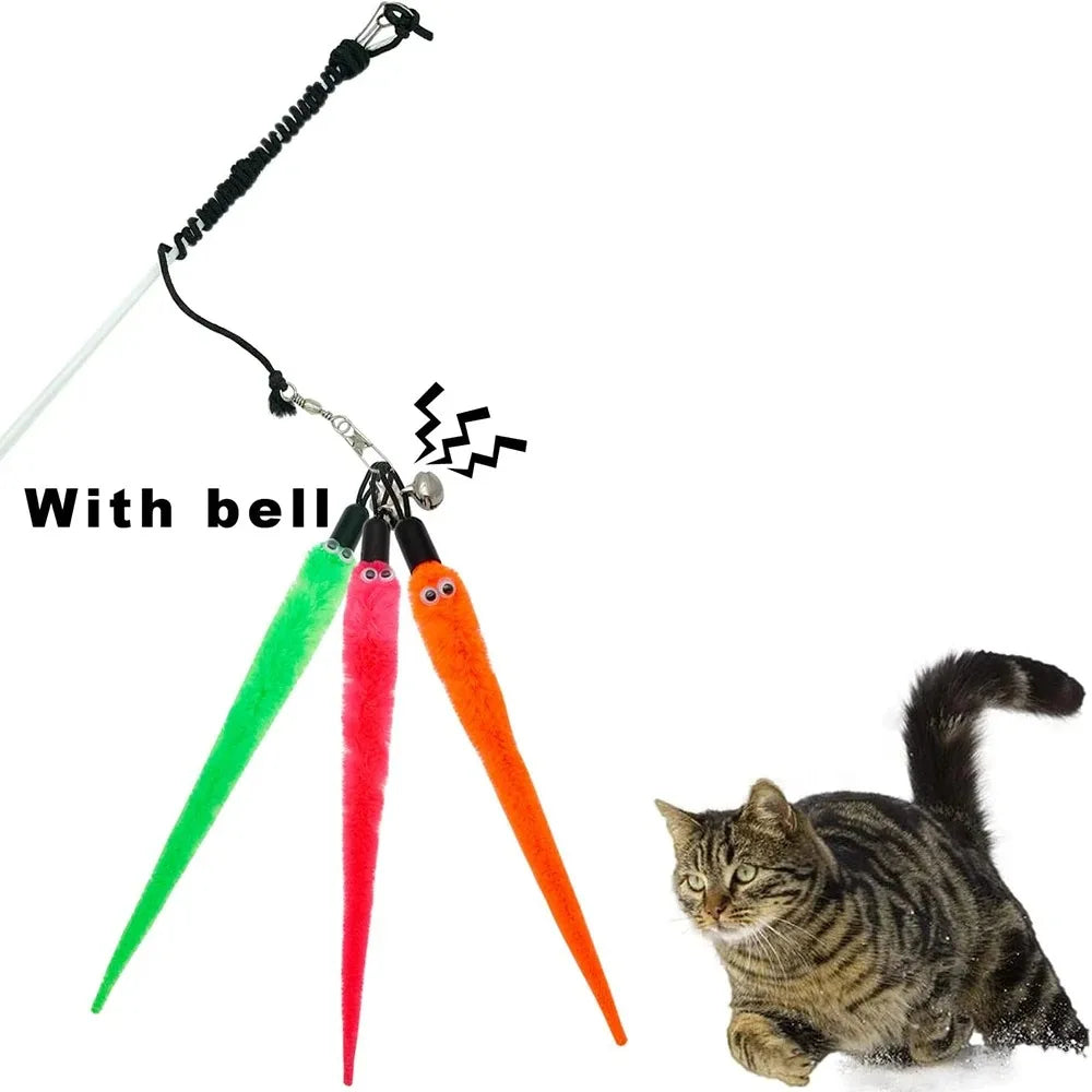 Interactive Cat Toy Wand Refills with Engaging Worms - Smarsty
