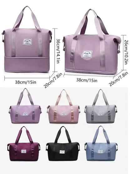 Waterproof Nylon Travel Duffle Bag for Women Large Capacity - Smarsty