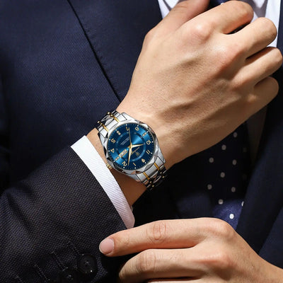 Luxury Waterproof Quartz Watch for Men with Luminous Dial - Smarsty