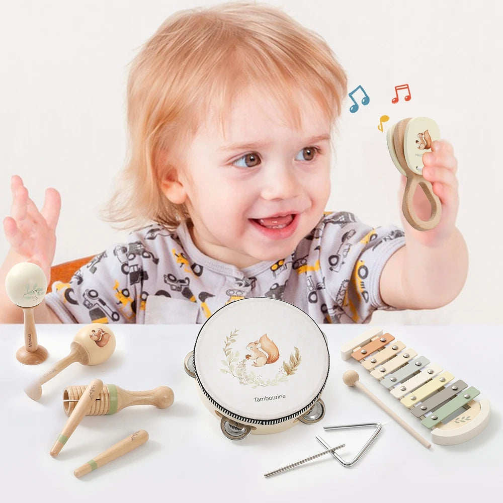 Musical Instruments Montessori Music Baby 0 12 Months Toys Drum Xylophone Kids Early Educational Wooden Instruments Baby Toys by Smarsty