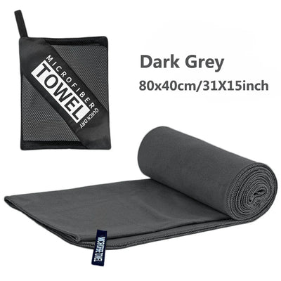 Quick-Drying Microfiber Camping Towel Super Absorbent Gym/Swimming Towel 40x80cm Lightweight Sports/Beach/ Travel Towels by Smarsty