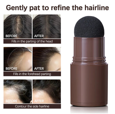 Hairline Shadow Powder Hair Waterproof Hairline Root Cover Up Natural Black Brown Eyebrow Contour Stick Repair Fill in Hair Tool - Smarsty