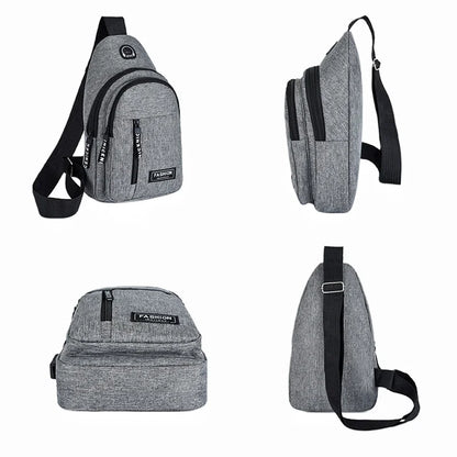 Waterproof Oxford Chest Bag For Men Korean Style Messenger - Smarsty