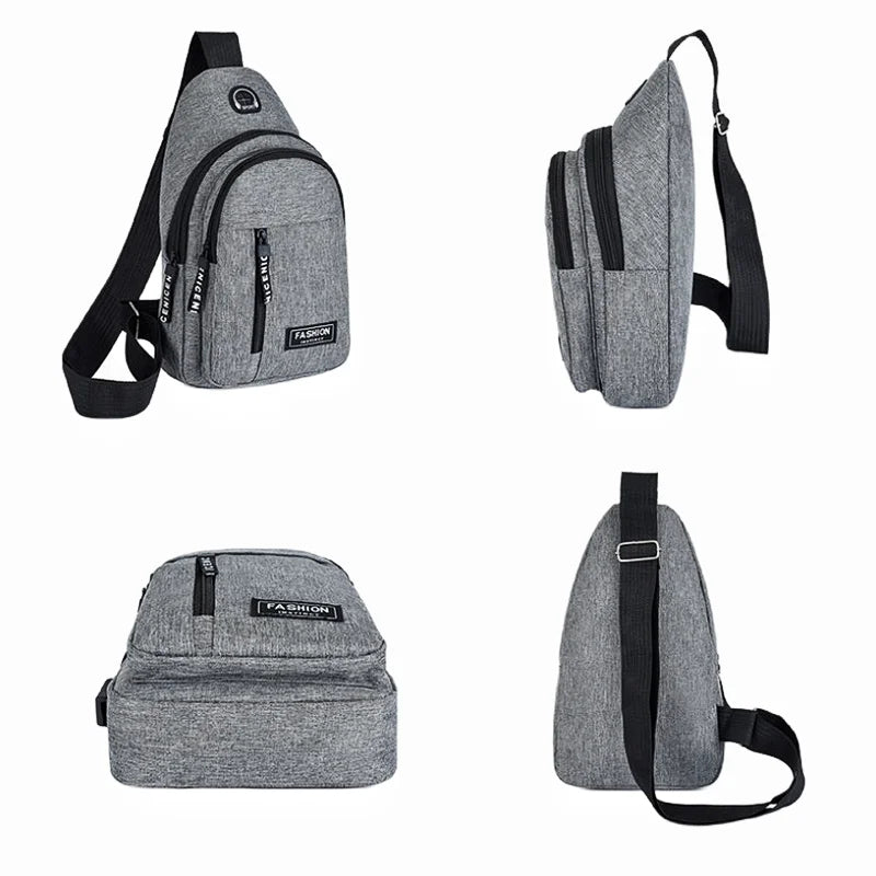 Waterproof Oxford Chest Bag For Men Korean Style Messenger - Smarsty