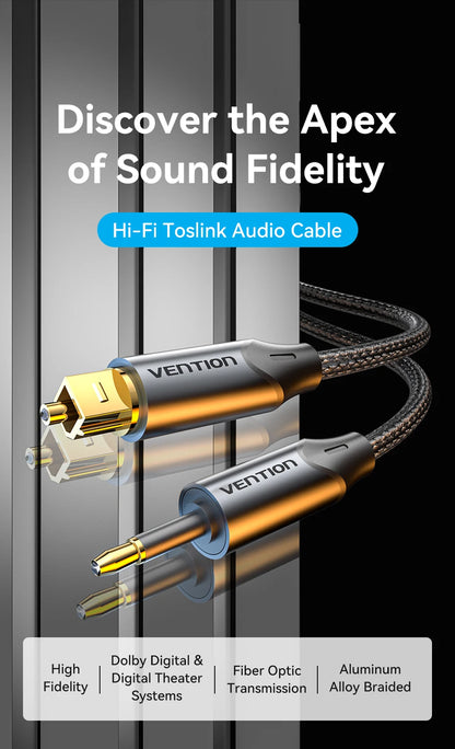 Vention Toslink SPDIF Optical Audio Cable for Amplifiers - Smarsty