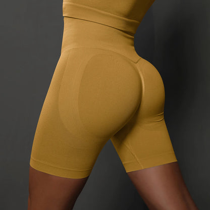 Yoga Shorts Women Sports Shorts Seamless Gym Workout Shorts High Waist Push Up Fitness Sports Shorts Cycling Shorts - Smarsty