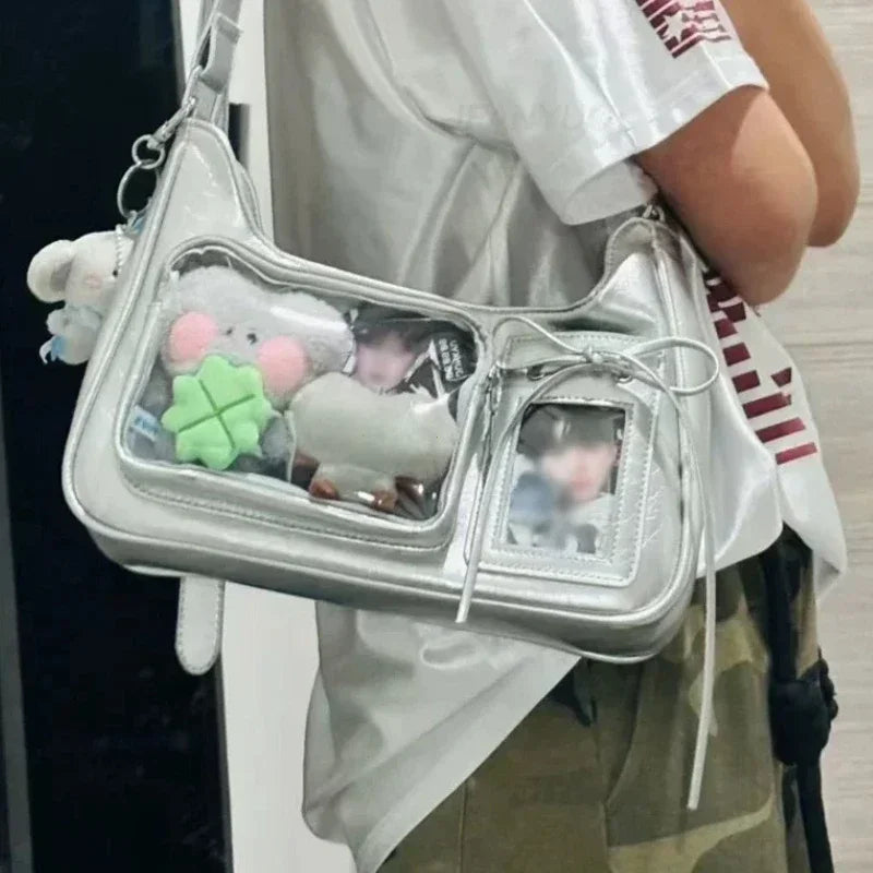 Y2K Harajuku Transparent Ita Bag Crossbody Purse For Women - Smarsty