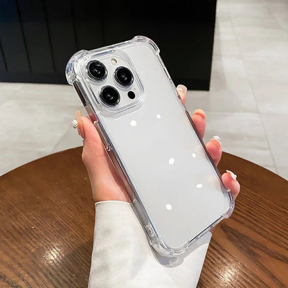 Smarsty Shockproof Transparent IPhone Case With Soft Silicone Bumper -