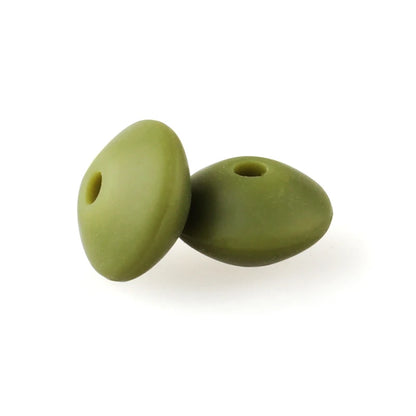 Silicone Beads 12mm Lentil Focal Beads Non Toxic Diy Set - Smarsty