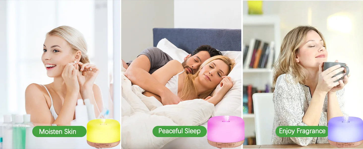 USB Aroma Diffuser with Remote Control and Colorful Lights - Smarsty