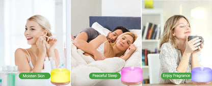 USB Aroma Diffuser with Remote Control and Colorful Lights - Smarsty