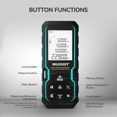 MILESEEY S6 Laser Tape Measure Accurate Distance Measuring Tool - Smarsty