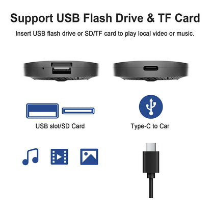 Plug And Play Wireless CarPlay Android Auto Adapter - Smarsty