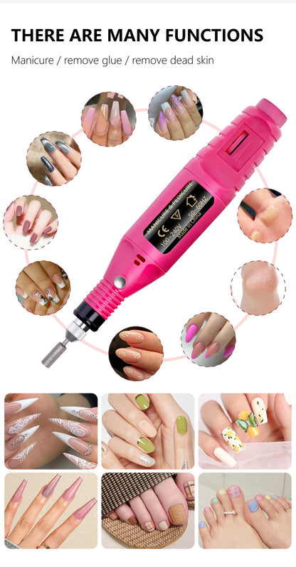Electric Nail Drill Set for Professional Manicure and Gel Removal - Smarsty