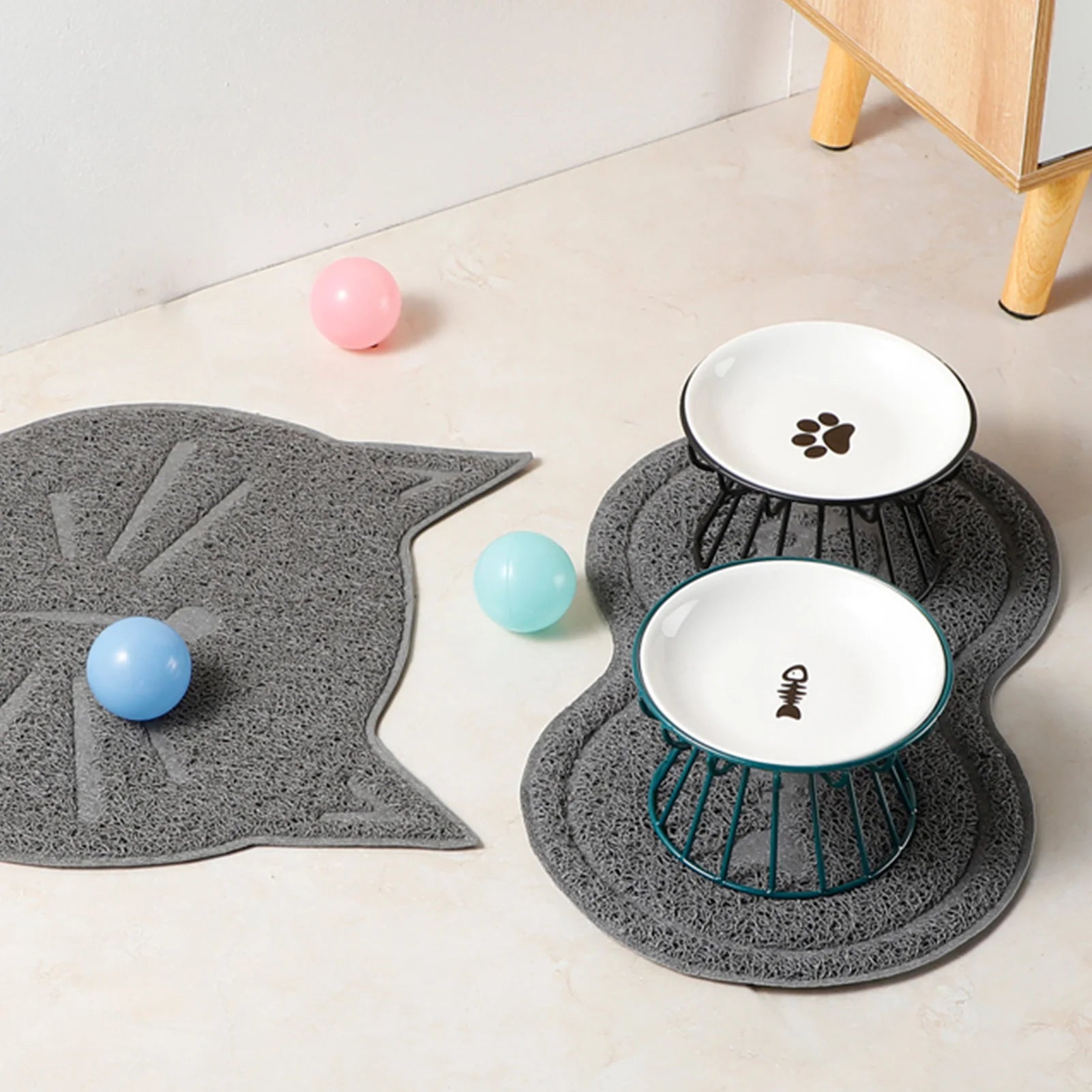 Ceramic Cat Food Bowl with Whisker-Friendly Design - Smarsty