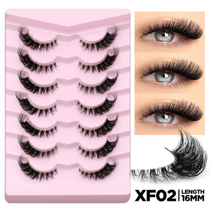 GROINNEYA Soft Natural Cat Eye Faux Mink Lashes - Smarsty