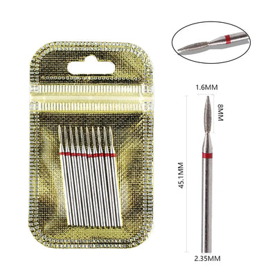 10 Piece Diamond Nail Drill Bit Set for Perfect Manicures - Smarsty