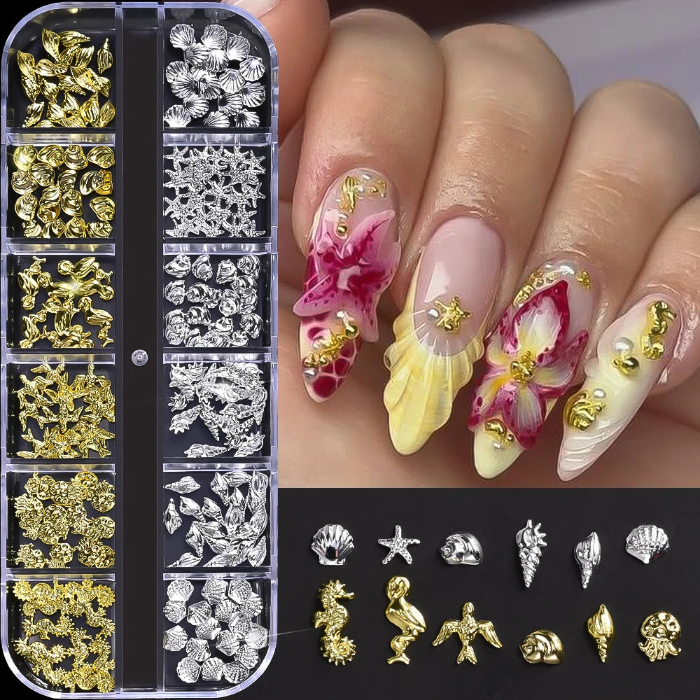 3D Sea Theme Nail Art Charms for Summer DIY - Smarsty