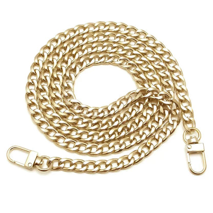 Flat Purse Chain Strap Crossbody Bag Replacement Strap with Metal Buckles for Wallet Purse Bags Replacement Strap