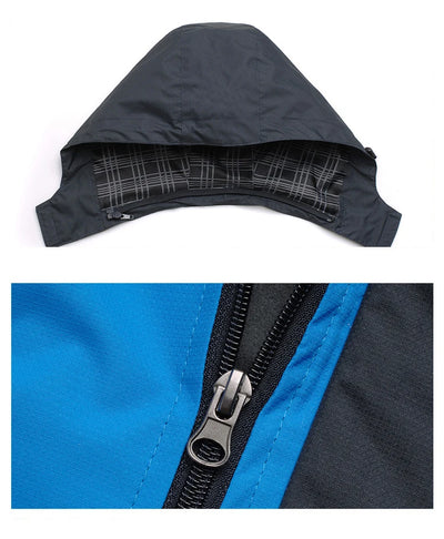 TRVLWEGO Camping Hiking Jacket Men Autumn Outdoor Sports Coats Climbing Trekking Windbreaker Travel Waterproof Jackets Black by Smarsty