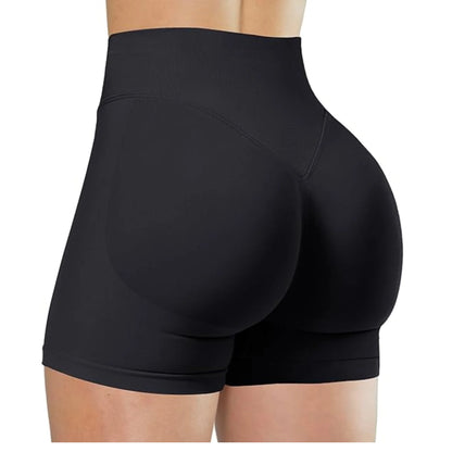 Summer High Waisted Yoga Shorts Fashionable and Sexy Running Fitness Pants Solid Color Yoga Leggings Customizable labels - Smarsty