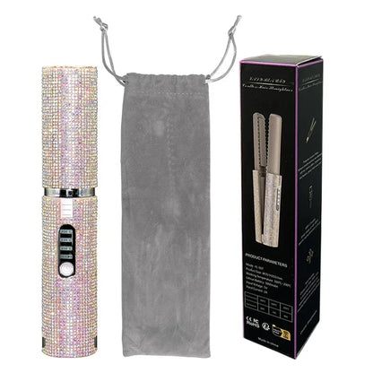 2 in 1 Wireless Hair Straightener and Curler Brush - Smarsty