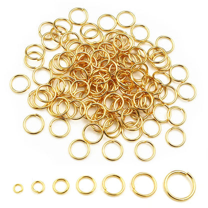 Stainless Steel Jump Rings Gold Color Nickel Free Set - Smarsty