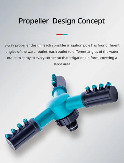 360 Degree Rotating Sprinkler Set for Efficient Garden Irrigation - Smarsty