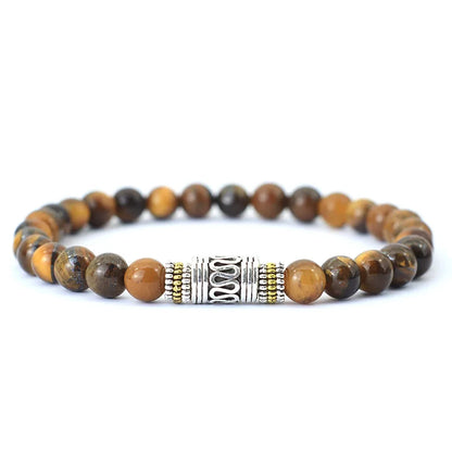 Minimalist 6mm Natural Stone Bracelet for Yoga Meditation - Smarsty