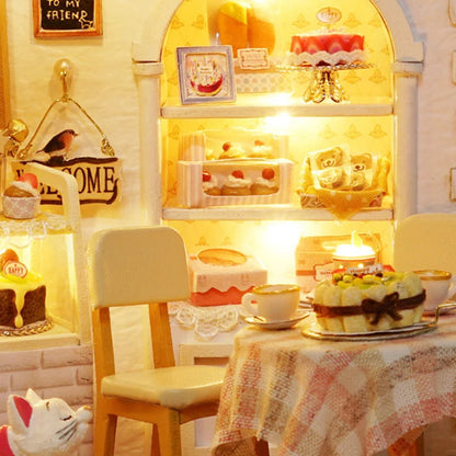 DIY Wooden Miniature Doll House Model Building Kits Small House Toy With Furniture For Children Gift Wooden Crafts Dollhouse by Smarsty