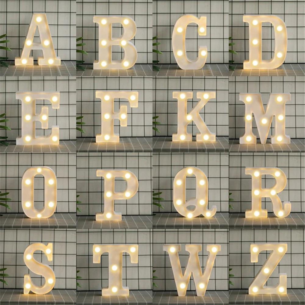 Luminous Alphabet LED Letter Night Light Decor - Smarsty