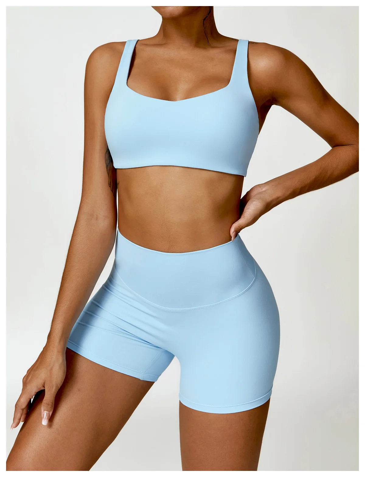 Ctenkevet Solid Color Women Fitness Quick-Dry Sport Short Women Cycling Soft Training Shorts Jog High Waist Yoga Short Legging - Smarsty