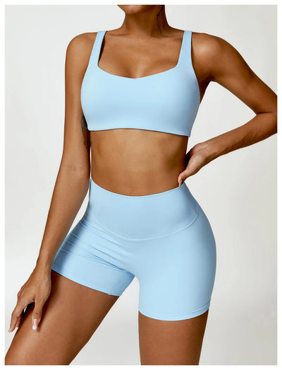 Ctenkevet Solid Color Women Fitness Quick-Dry Sport Short Women Cycling Soft Training Shorts Jog High Waist Yoga Short Legging - Smarsty