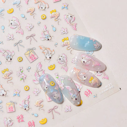 Cute Starfish Nail Charm Stickers for Summer Nail Art - Smarsty