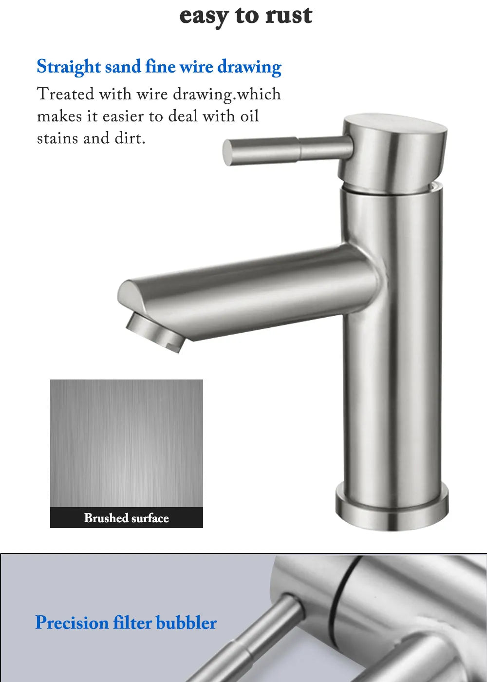 Black Square Bathroom Faucet Hot and Cold Mixer - Smarsty