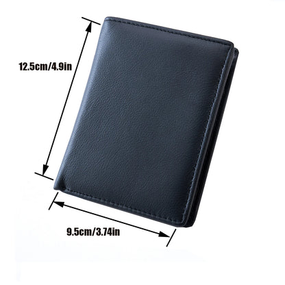 men's wallet Genuine Leather Wallets For Men Coin Purse Vintage Vertical Short  Credit Card Holder Money Bag Men's RFID wallet - Smarsty