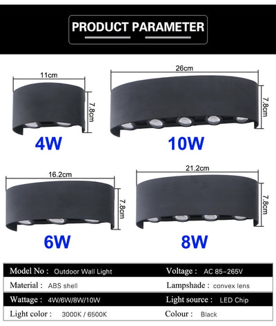 Waterproof LED Wall Lamp for Indoor and Outdoor Use - Smarsty