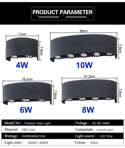 Waterproof LED Wall Lamp for Indoor and Outdoor Use - Smarsty