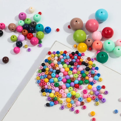 50Pcs 8mm Dual Color Glass Spacer Beads Set For Jewelry - Smarsty