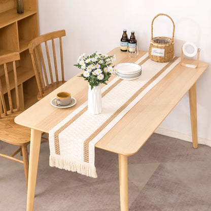 Cotton Linen Table Runner for Elegant Wedding Decor - Smarsty