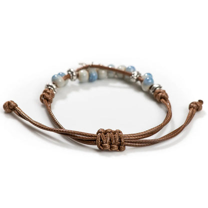 Handmade Vintage Ceramic Butterfly Adjustable Bracelet - Smarsty