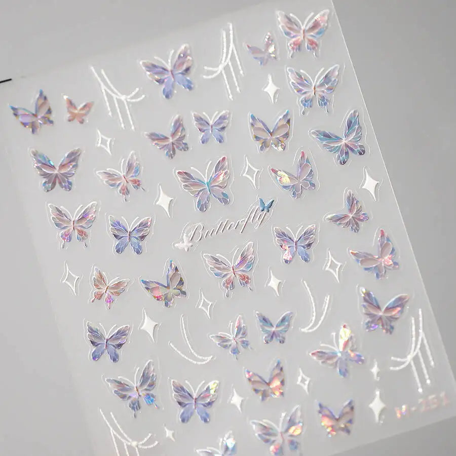 Kawaii Butterfly Nail Stickers for Stunning Manicure Decor - Smarsty