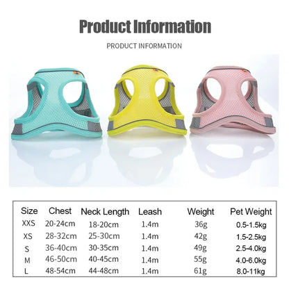Reflective Adjustable Pet Harness for Small Dogs - Smarsty
