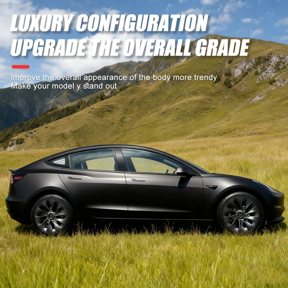 4PCS Hub Cap Performance Replacement Wheel Cap Automobile Full Rim Cover Accessories for Tesla Model 3 18 Inch Hubcap 2018-2023