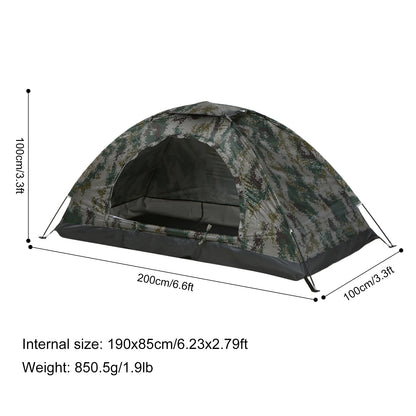 Tomshoo 1/2 Person Ultralight Camping Tent Single Layer Portable Hiking Tent Anti-UV Coating UPF 30+ for Outdoor Beach Fishing by Smarsty