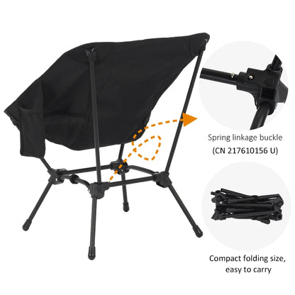 Square Structure Beach Fishing Stool, Convenient Four-Corner Camping Folding Chair, Lightweight Iron Tube Moon Chair by Smarsty