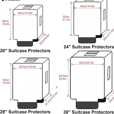 Transparent Pvc Luggage Protective Cover Wheeled Luggage Protective Cover Wear-Resistant Outer Cover Transparent Protective - Smarsty