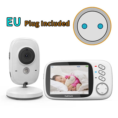 TakTark 3.2 Inch Wireless Video Baby Monitor With Lullabies Auto Night Vision Two Way Intercom Temperature Monitoring Babysitter by Smarsty